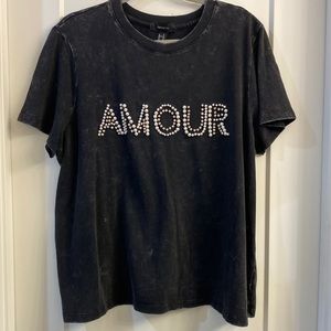 Pearl and diamond AMOUR shirt